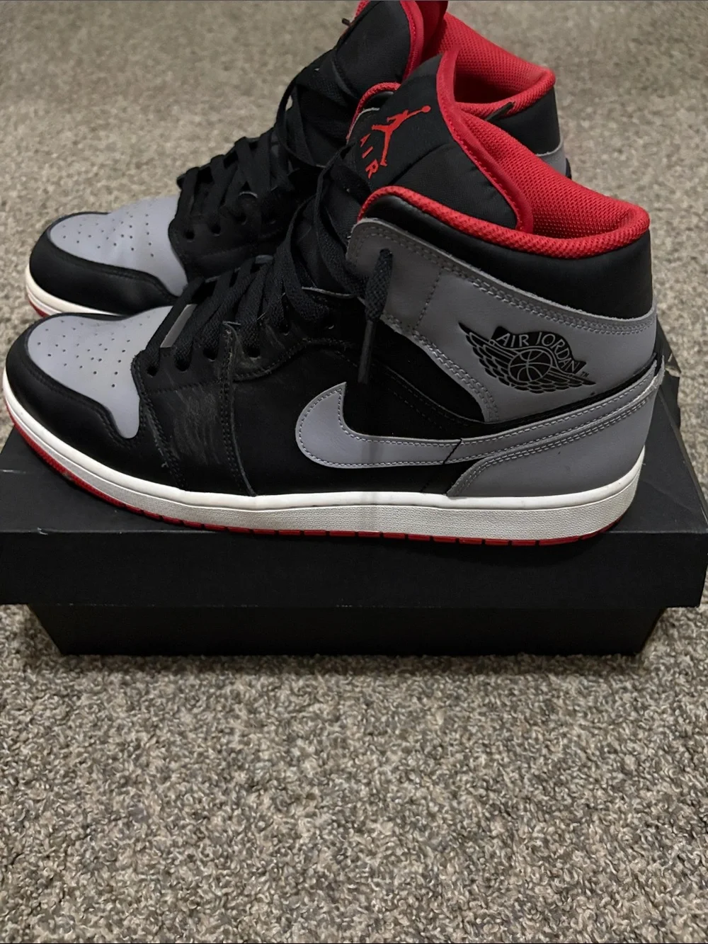 Nike Air Jordan High-Top Sneakers — Black/Gray/Red